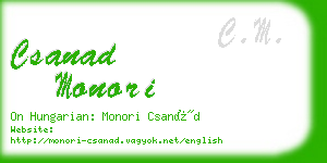 csanad monori business card